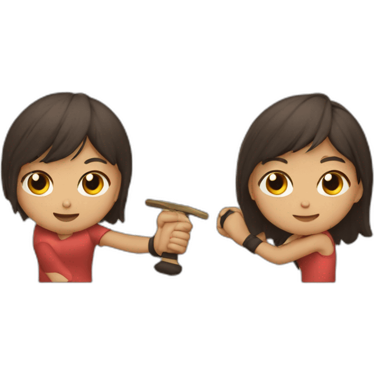 fighting siblings and one trying to split them up emoji