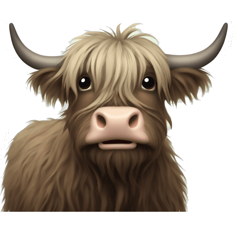 goth highland cow emoji