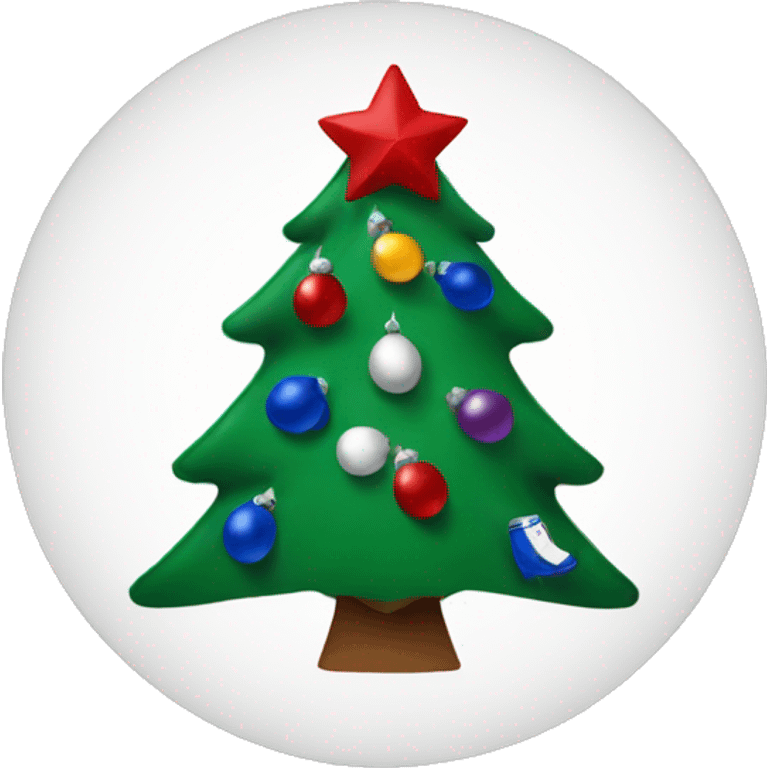 Christmas tree with Buffalo Bills decorations emoji