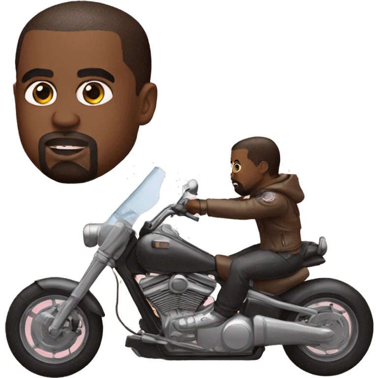 Kanye west on a motorbike emoji