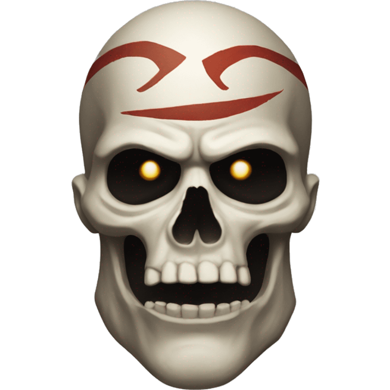 Skull and god of war face emoji