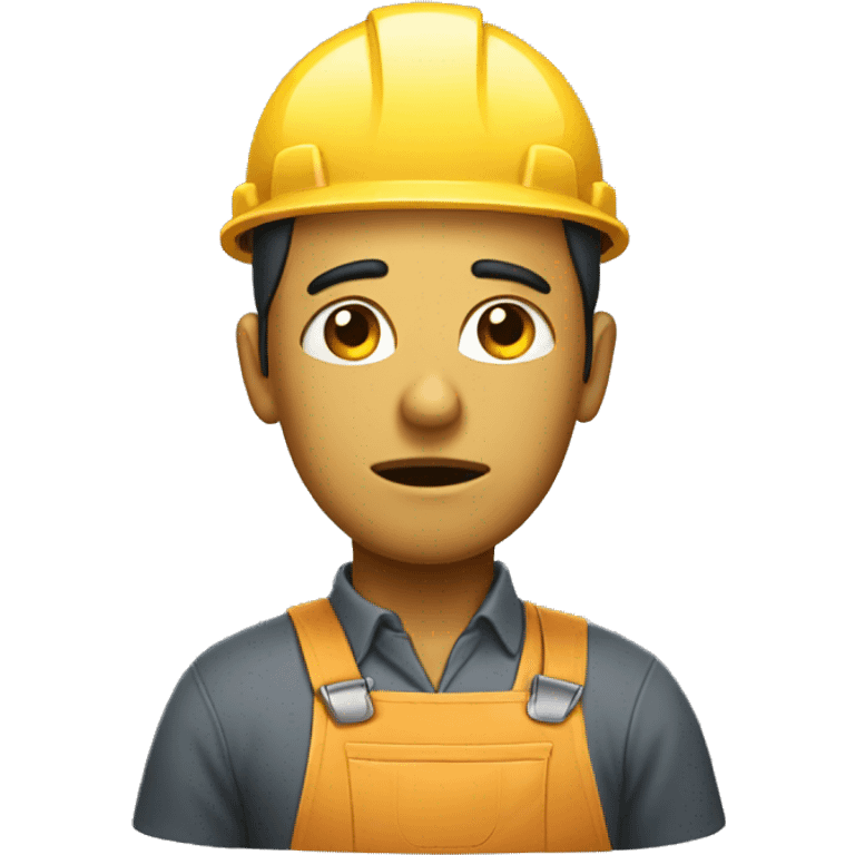 dirty and tired  factory worker emoji