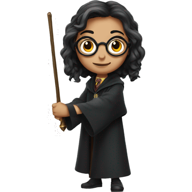 Female harry potter holds wand  emoji