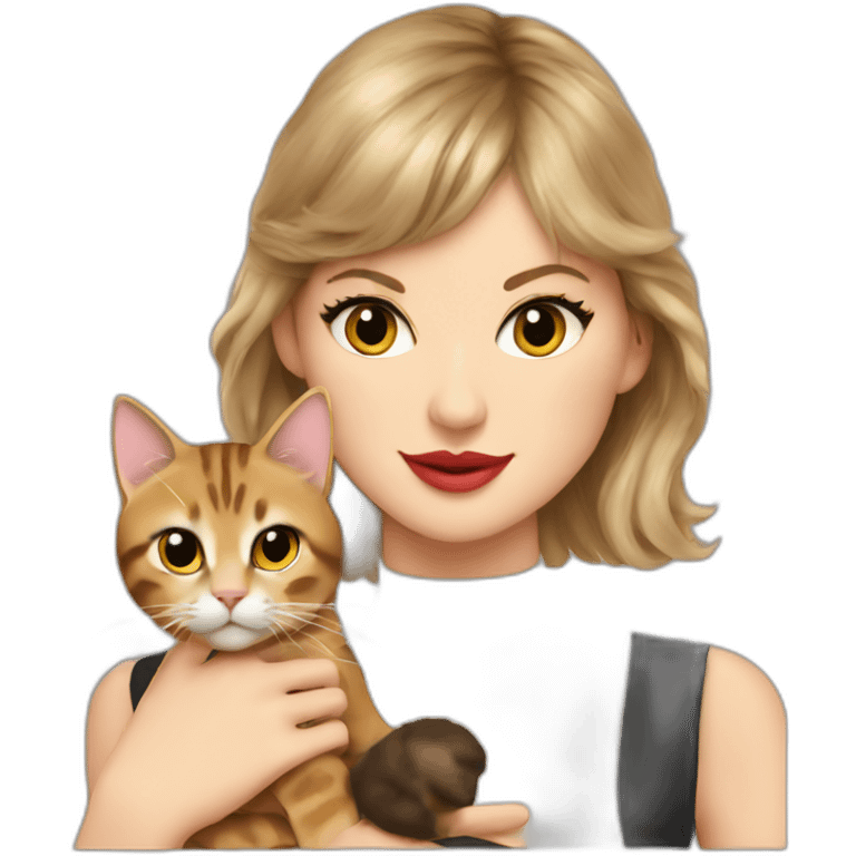 taylor swift with a cat emoji