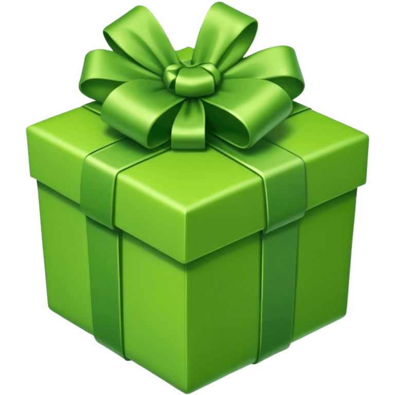 Green color Gift emoji