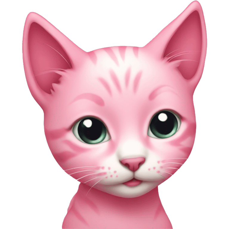 Pink kitten emoji