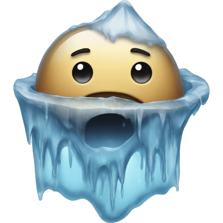 melted ice emoji