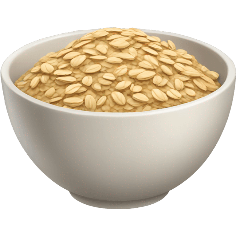 a bowl with plain oats emoji