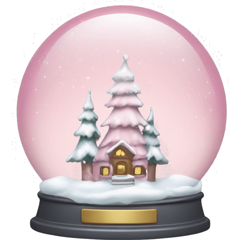 pale pink christmas snow globe emoji