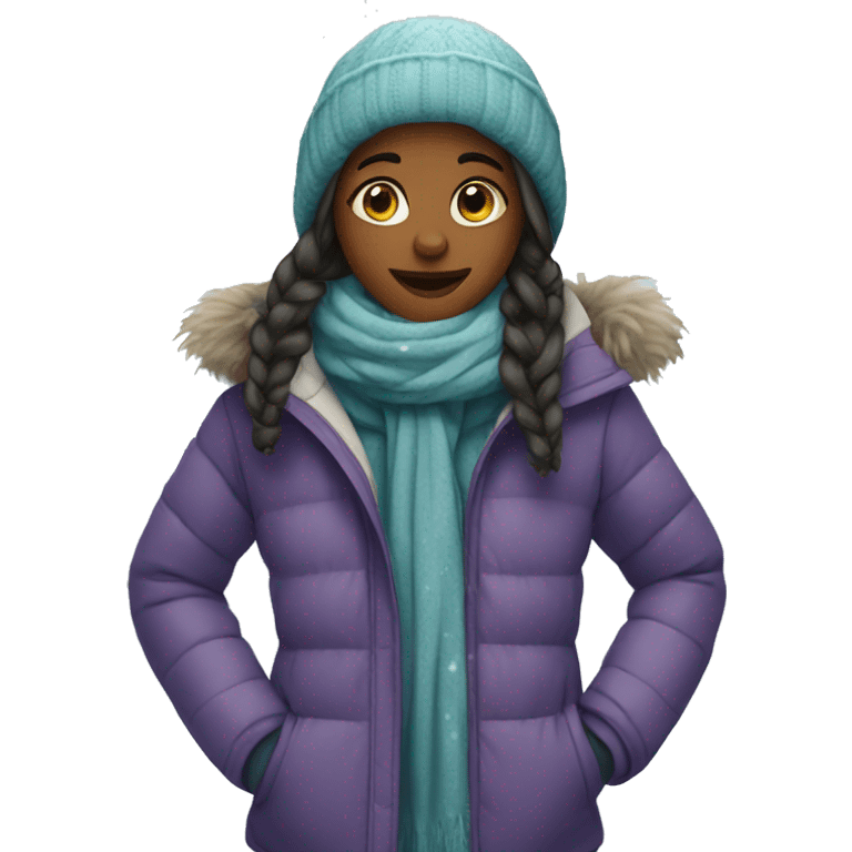 Girls in winter emoji