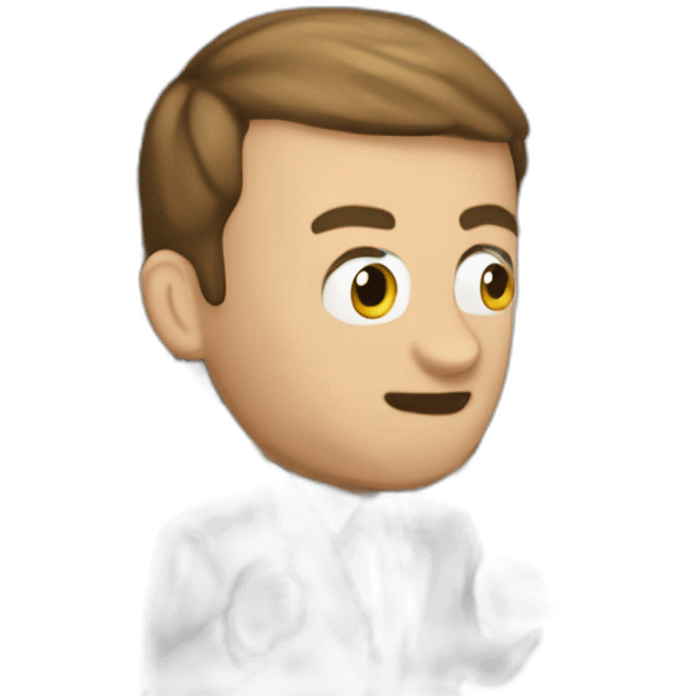 Macron qui mange des frit emoji