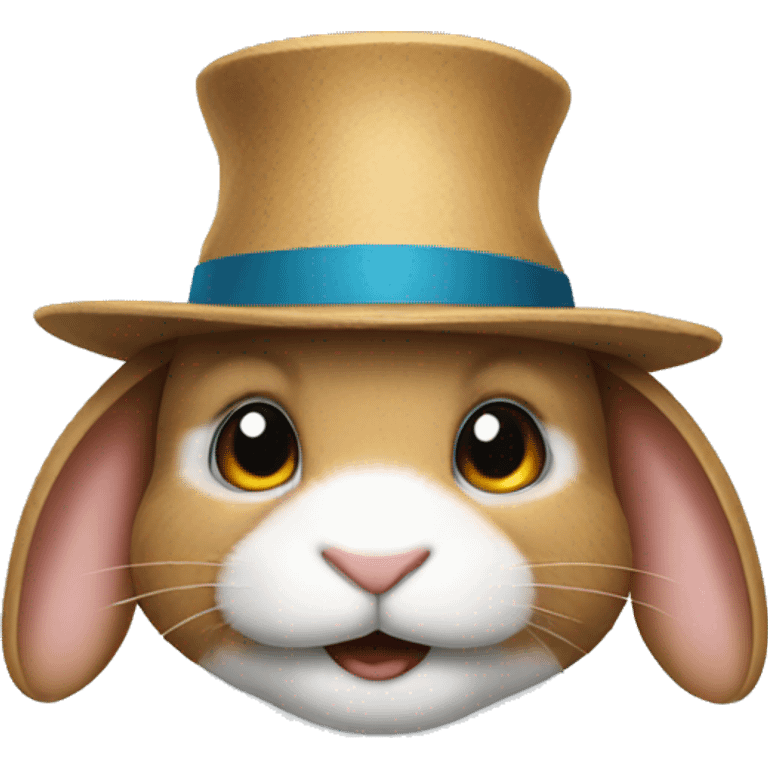 a rabbit with a hat emoji