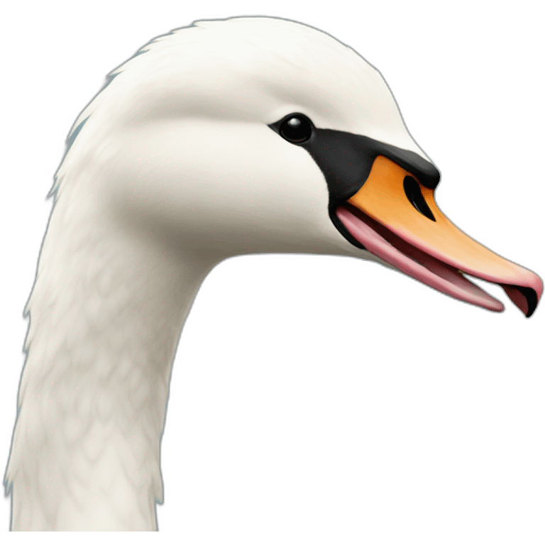 swan smiles teeth emoji