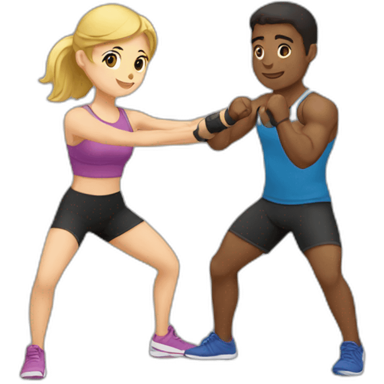 couple training together emoji