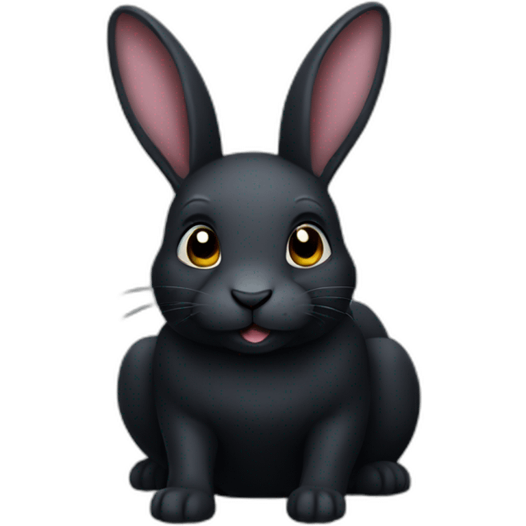 Black rabbit emoji