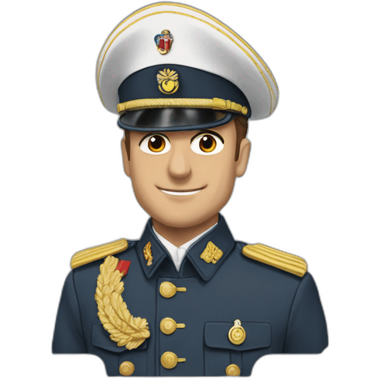 Macron en militaire emoji