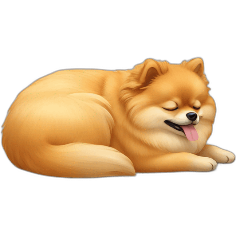 pomeranian-sleeping emoji