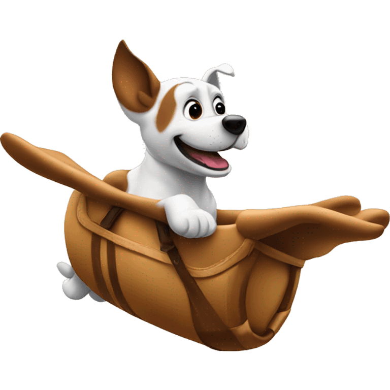 Dog flying over Disney World emoji