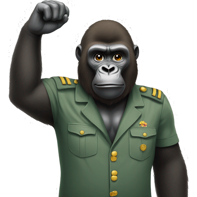 Saluting gorilla emoji