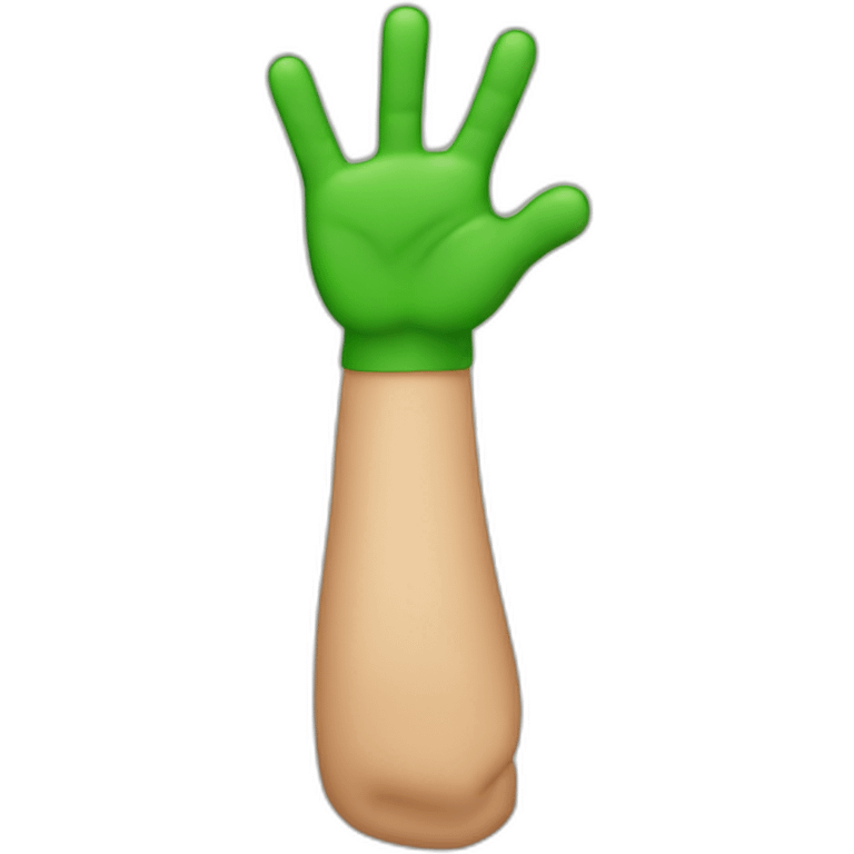 green hand thumb down emoji