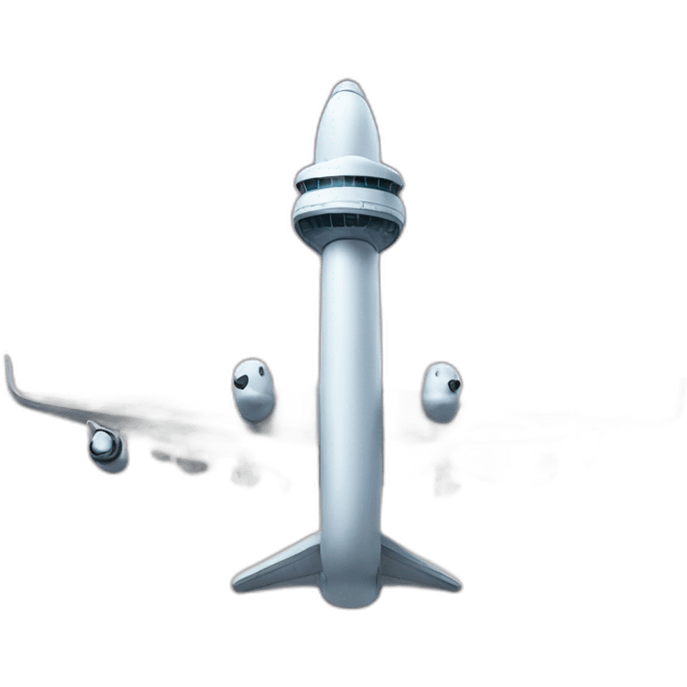 plane with 2 towers emoji