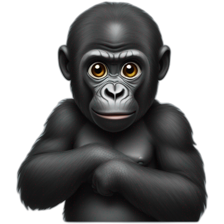 baby gorilla focused emoji