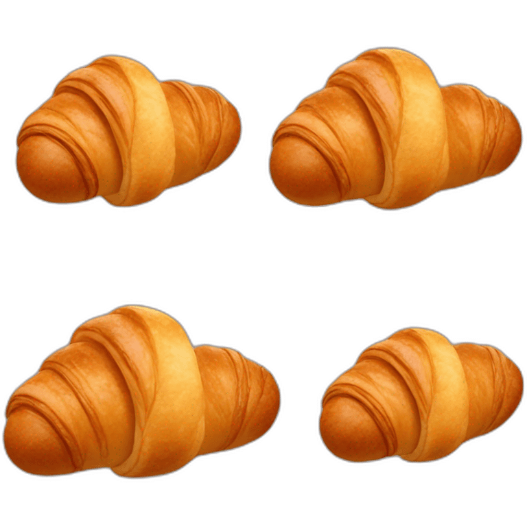 croissant with moustache emoji