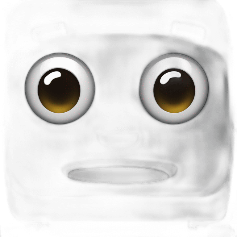 cute black robot face emoji