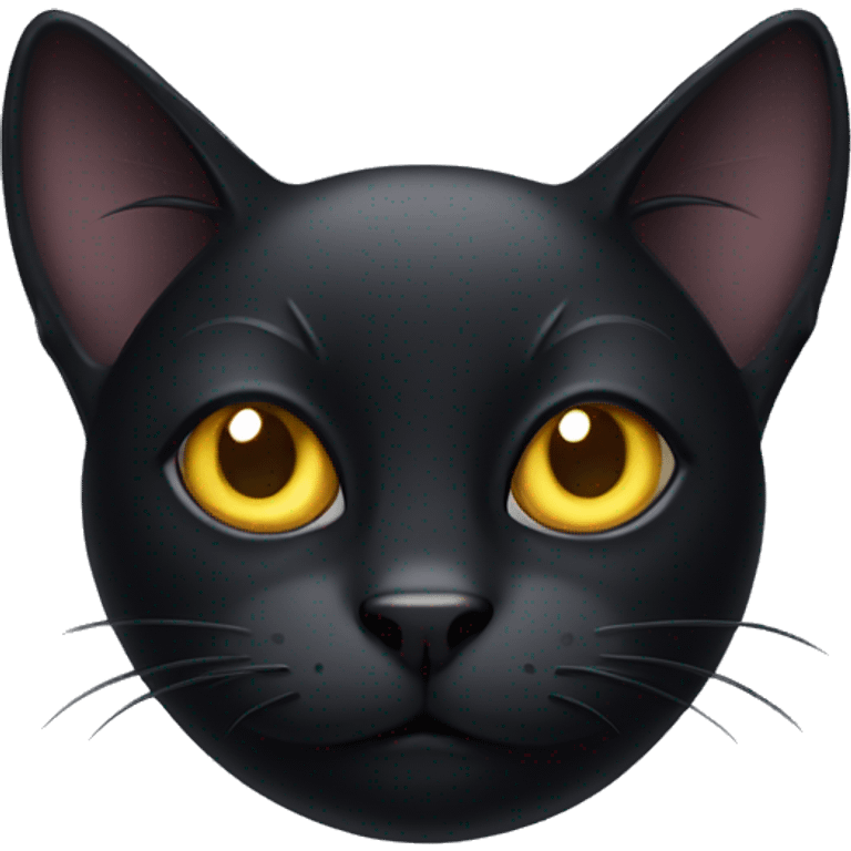 Black cat with crossed eyes emoji