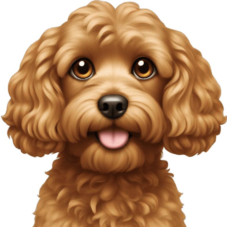 cavapoo dog with golden brown fur emoji