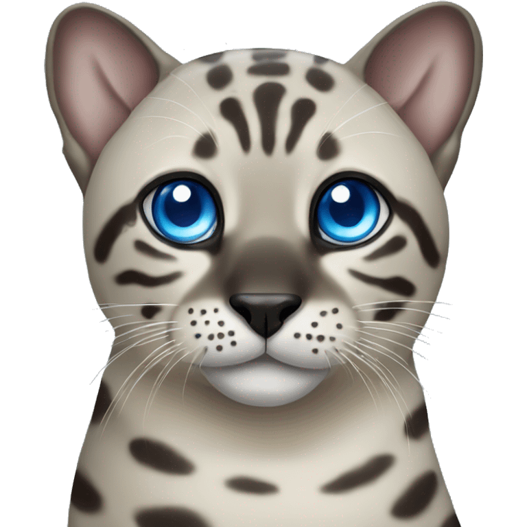 Seal bengal with Blue eyes emoji