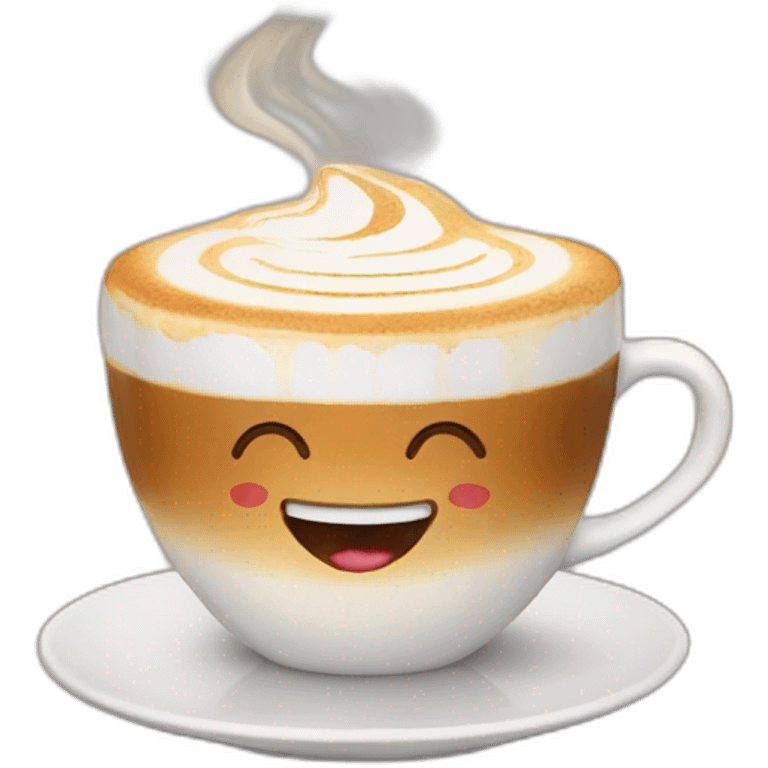 Cappuccino smiling emoji