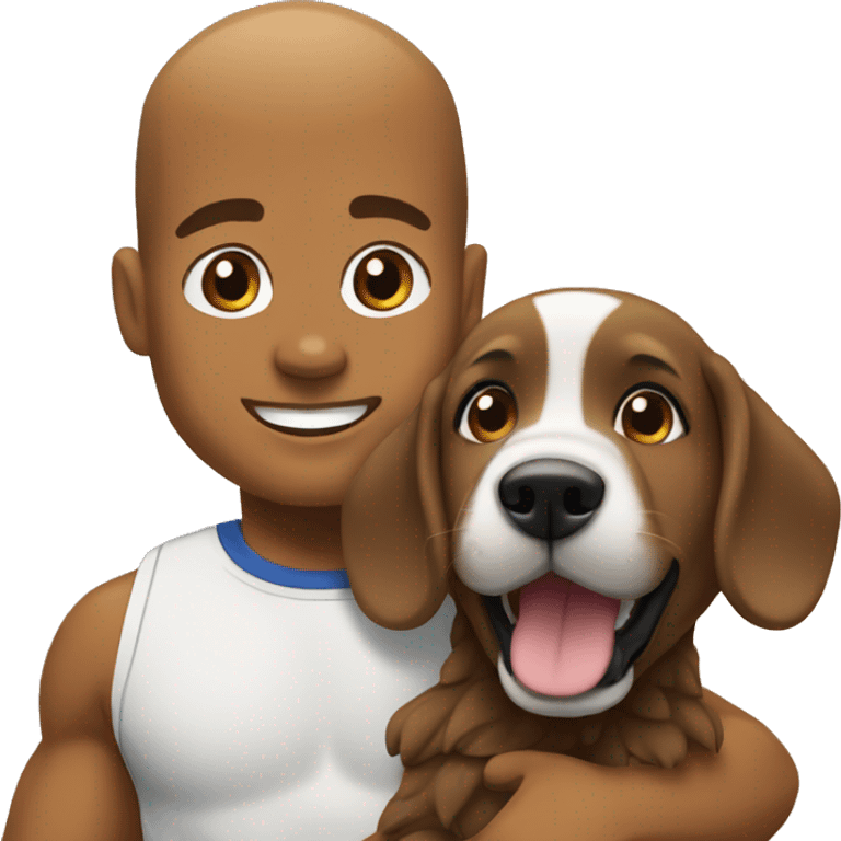 David goggins with a puppy emoji