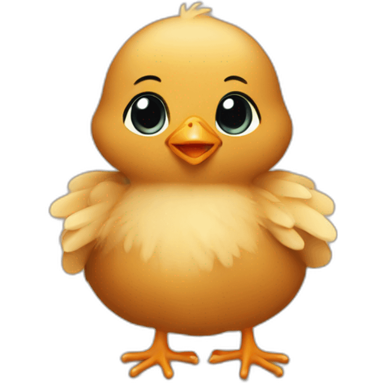 brown color baby chick emoji