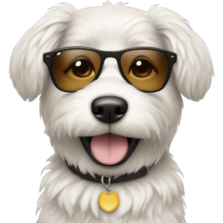 Dog wearing sunglasses emoji