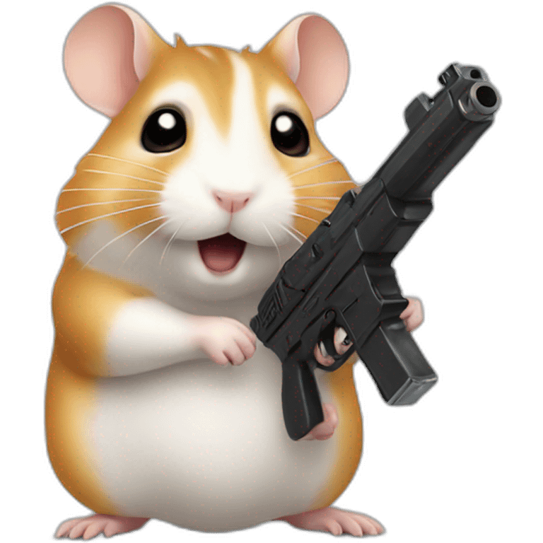 hamster with gun emoji