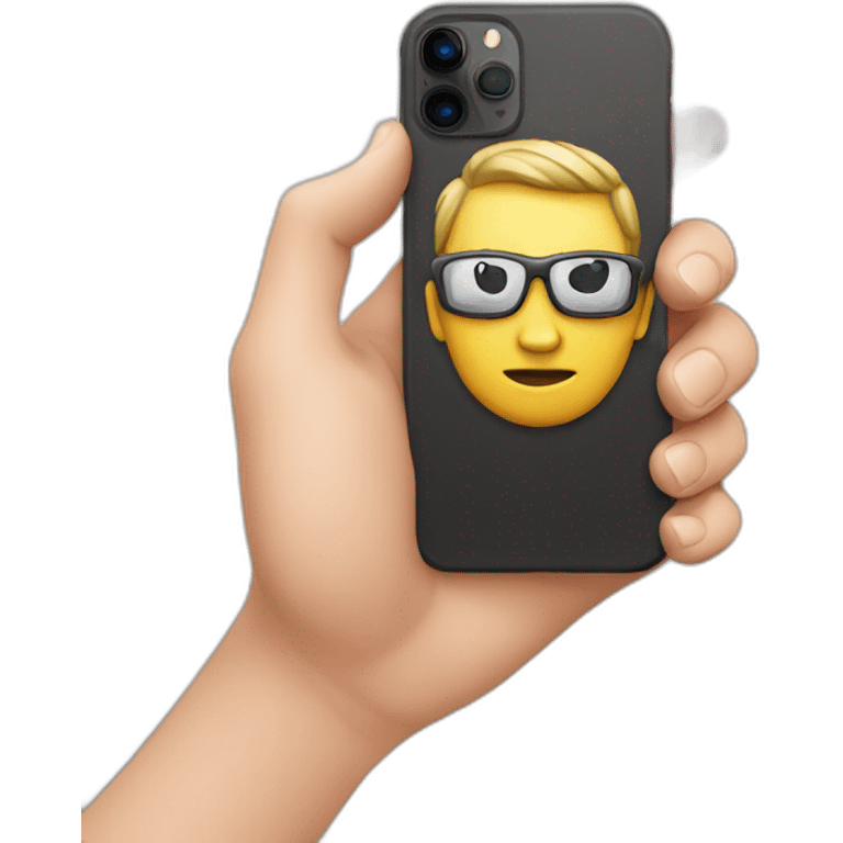 Iphone in hand emoji