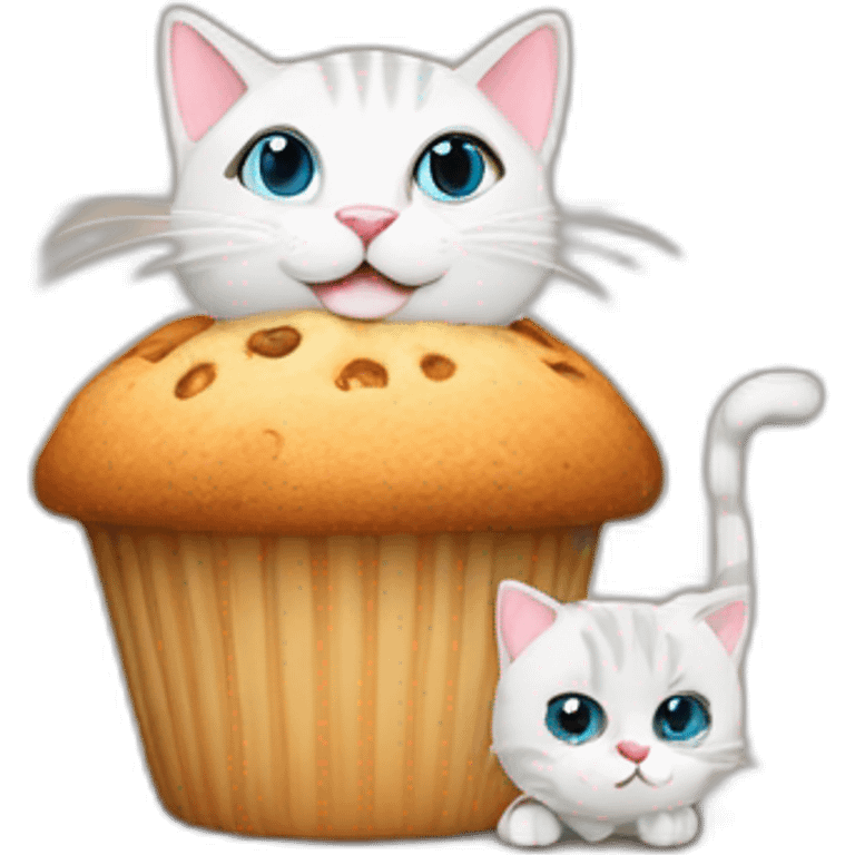 Cat with muffin emoji