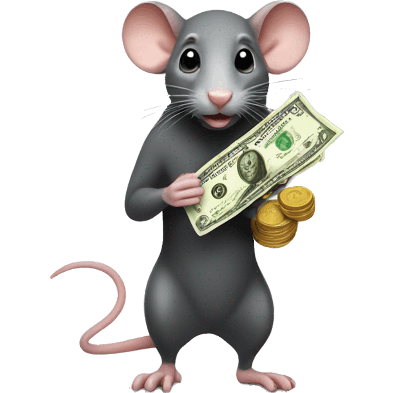 rat with money emoji