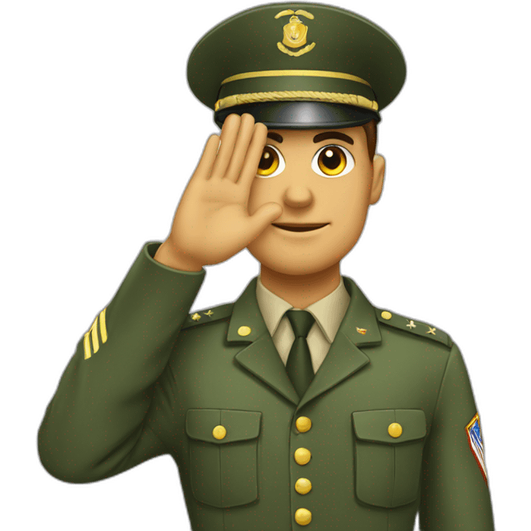 military hand salute emoji