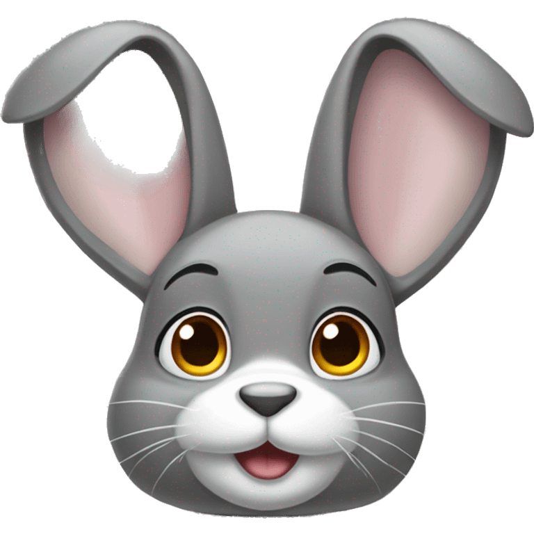 Gray floppy ear rabbit emoji