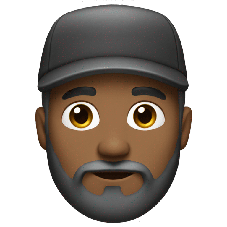 Light brown skin with black kango cap and short gray beard emoji