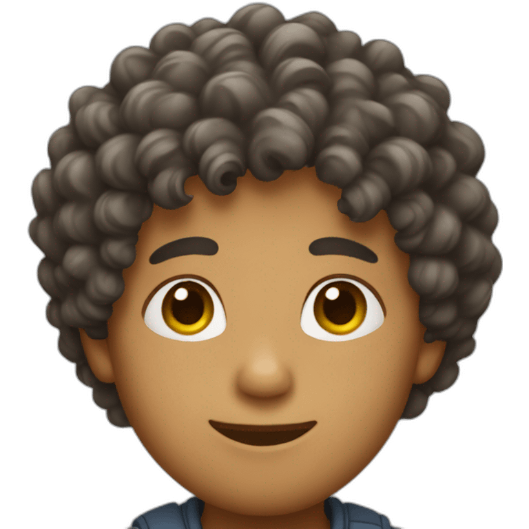 Boy with curly hair emoji