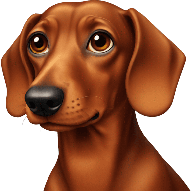 Red dachshund emoji