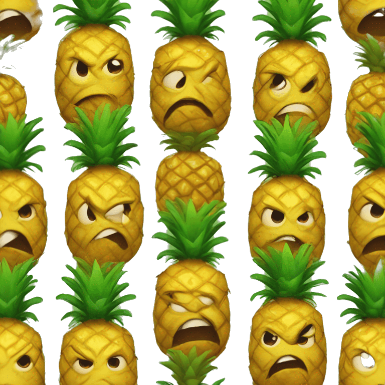 Angry pineapple  emoji