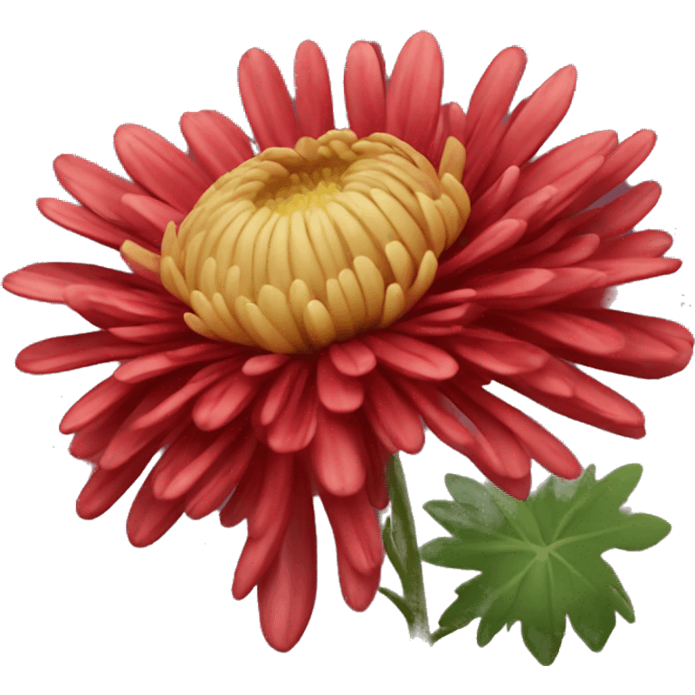 red chrysanthemum emoji