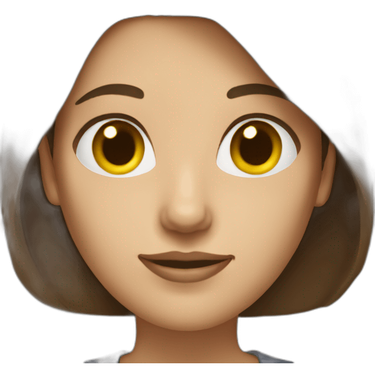 woman architect brown hair emoji