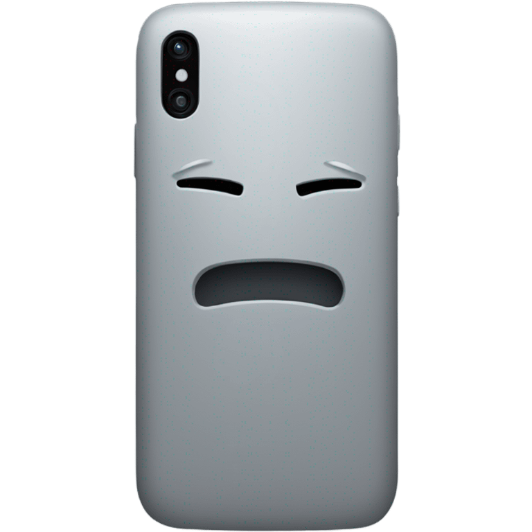 Gray Smartphone with X letter inside emoji