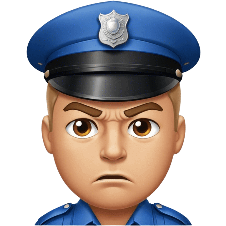 White angry police man emoji