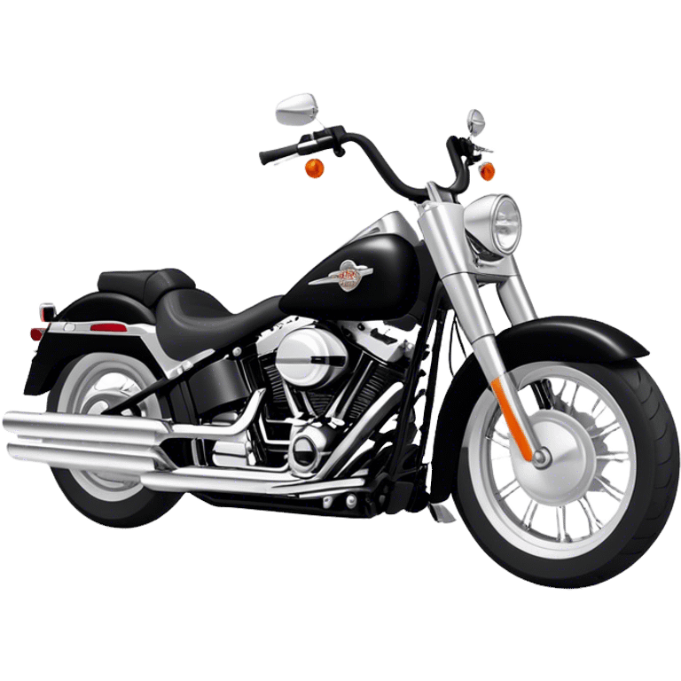 Harley-Davidson Cruiser - Harley-Davidson Softail (Model Year: 2021) (Iconic colour: Black) emoji